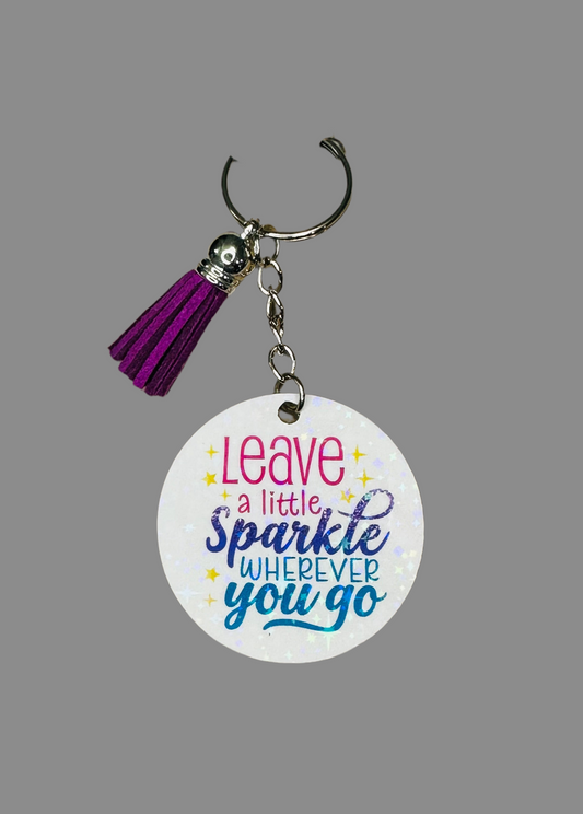 Leave a little sparkle keychain