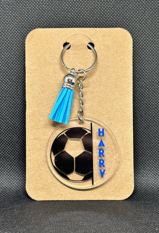 Personalised soccer keychain
